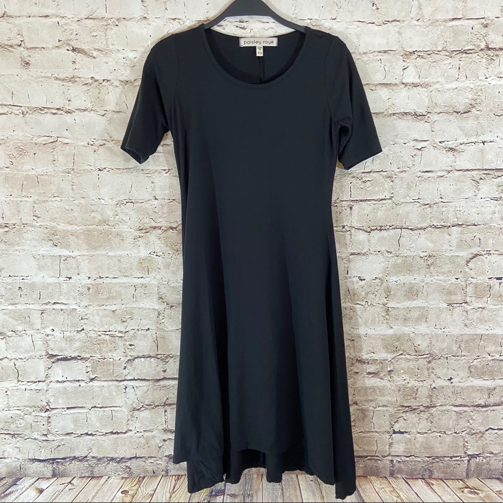 Paisley Raye black short sleeve tunic dress sizeXS